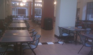 You never know WHO you might run into at the Arcade's fun,  frenetic and festive food court!