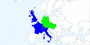 Countries in Europe I have visited after the first project with the Client in 2006.