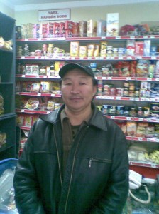 My client Sugar in his grocery store in Ulan Bator,  Mongolia.   He is bringing computer gaming to his community.