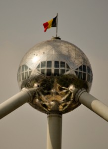 Inside this 18-meter-diameter sphere,  I assume there are Belgians smoking.
