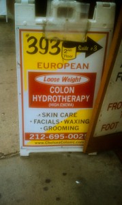 Oh,  dear.   Since,  let's face it,  it's an enema they're talking about,  am I justfied in being concerned about what specific "loose weight" they are talking about?  Ew?