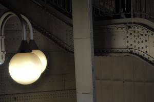 The design of the Cite Metro station is very Jules Verne.