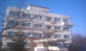 I like this snappy apartment building in Cleveland.