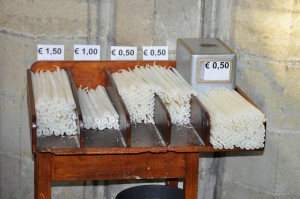 Make sure you spring for the most expensive candles; this guarantees that God fast-tracks an answer to your prayer.