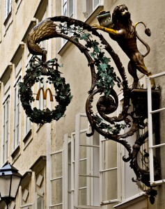 The very McDonalds where Maria took the children in the movie.   Remember how mad Christopher Plummer got?  I loved the song!  "Hurry,  hurry,  Gretl,  hurry,  finish eating your McFlurry...." etc.