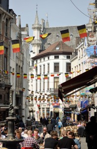 The market in central Brussels.   It's got a titanic history,  but is probably most famous for being the place where we made First Contact with aliens from outer space.