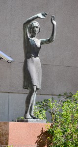 The famous "Dawn" statute.   It was originally part of a pair,  but sadly the "Tony Orlando" portion was destroyed during the War.