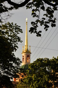 This is the steeple of the church where lots of the Czars are buried.